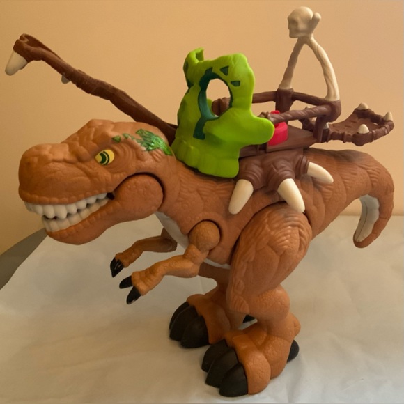 Imaginext Dino Fortress T-Rex Dinosaur Fisher Price Toys Works - Picture 1 of 5